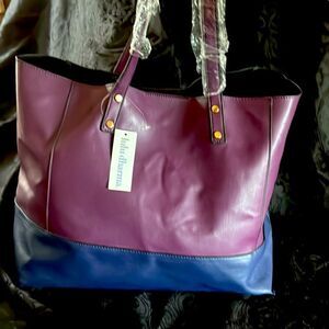 LULU DHARMA BLUE/purple tote bag